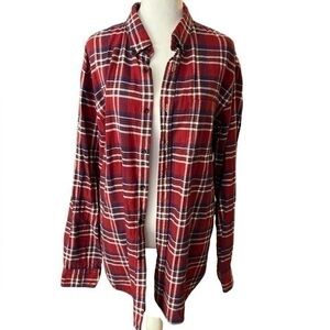 UNIQLO Red White and Blue Oversized Flannel